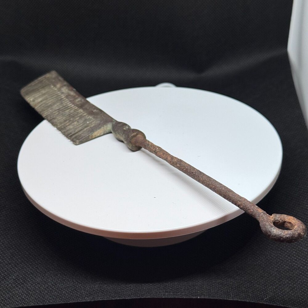 Antique Brass Horse Mane Comb Iron Handle Vintage Livestock Grooming Tool